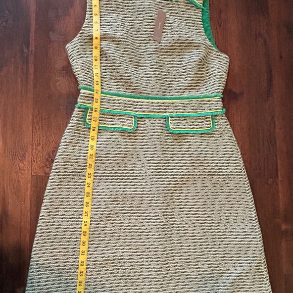 J.Crew Re-Imagined Green Textured Sleeveless Dress NWT Size 12 - Picture 11 of 11